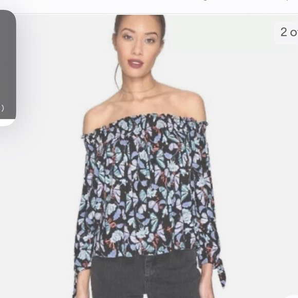 Free people we the free Lexington cropped off the shoulder top - Picture 2 of 7